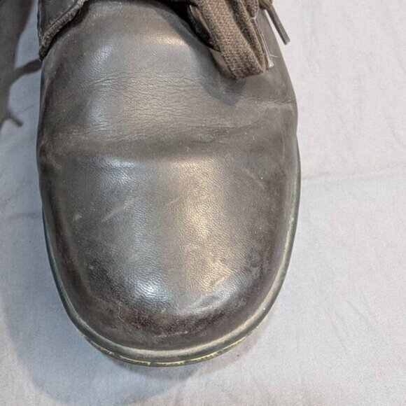 Dr Martens Maleke Lace up Shoes Boots Brown leather Size Men 11 - Picture 3 of 9